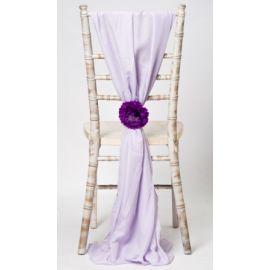 Lilac Chiavari Chair Cover Wedding Chiffon Vertical Drops 