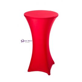 Red Spandex Lycra Round Posuer Table Bolero Tablecloth Cover 60cm x 105cm