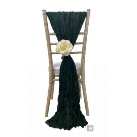 Forest Green Cheesecloth Vertical Drapes 51cm x 200cm 