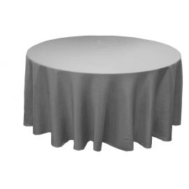 120" Inch Grey SIlver Round Banqueting Wedding Tablecloths