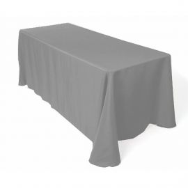 6ft Light Grey Rectangular Fitted Polyester Trestle Table Banqueting Tablecloth