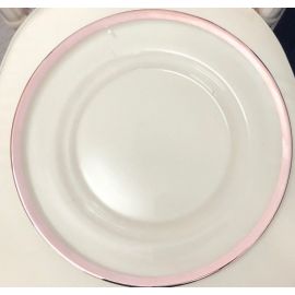 Rose Gold Trim Glass Charger Plate to buy 31cm