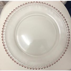  Rose Gold Glass Beaded Charger Plate to buy 31cm