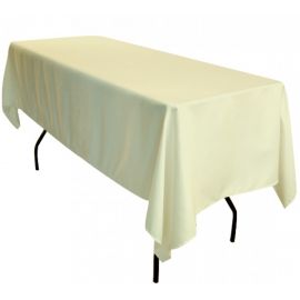 90"x132" Ivory Rectangular trestle Table Banqueting Tablecloth