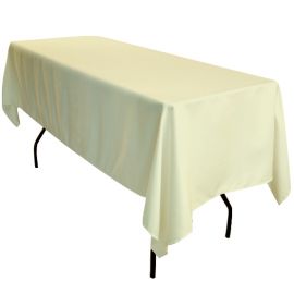 90 Inch x 90 Inch Ivory Square Table Linen Banqueting Tablecloth