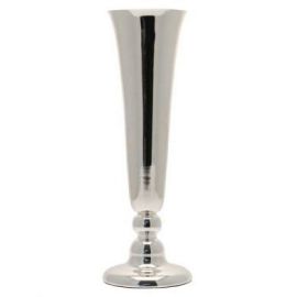 50cm Silver Plated Conic Vase