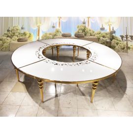 Luxury White & Gold Full Moon Table