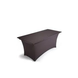6ft Black Spandex Lycra Rectangular Trestle Table Cloth Cover