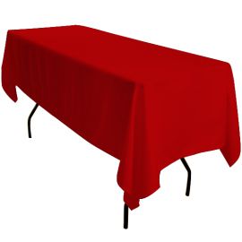 90"x132" Red Rectangular trestle Table Banqueting Tablecloth