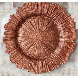Rose Gold Floral Reef Charger Plate to buy