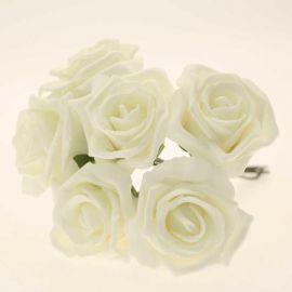 Bridal  Ivory 5.5cm Foam Rose Flower 