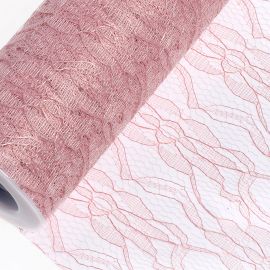 Dusky Pink Lace Fabric Roll 29cmx10m