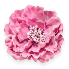 Dusky Pink Diamante Flower Clip 11cm