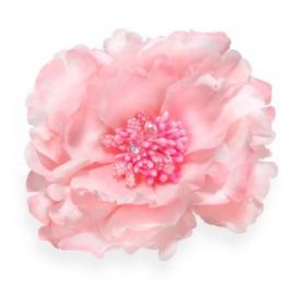 Pink Diamante Flower Clip 11cm