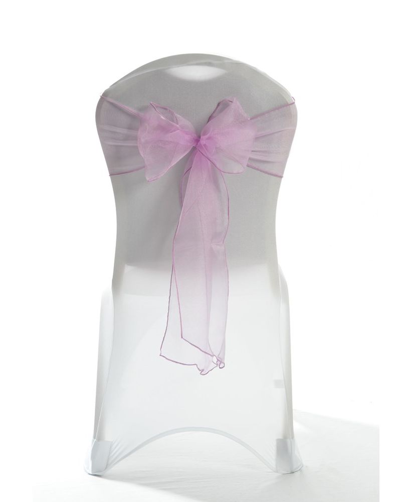Lavender Crystal Organza Chair Cover Sashes