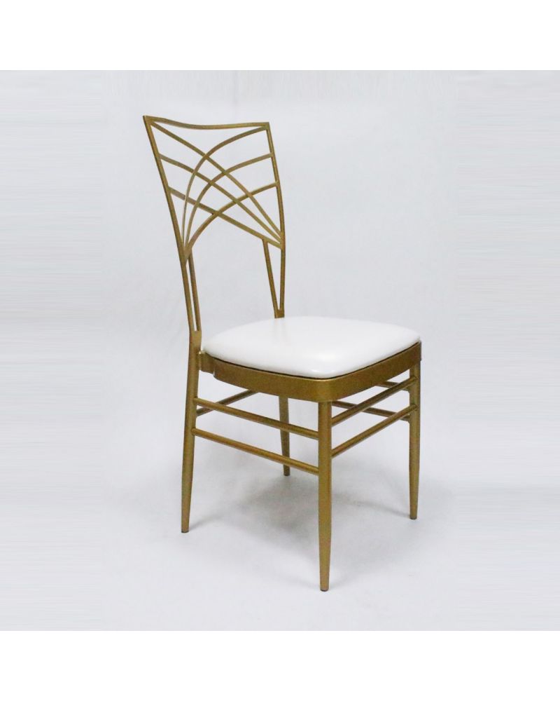 Chameleon Chair White & Gold Venue Decor Wedding Chairs